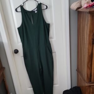 Athleta Forest Green Sleeveless Jumpsuit